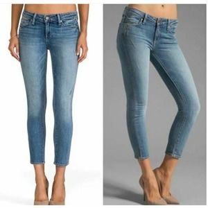 Paige Kylie Crop Stretch Jeans Beachwood Wash Size 27